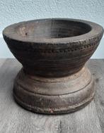 Sobere poer/kandelaar, Ophalen, Gebruikt, Bruin, Hout