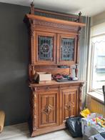 Antieke Franse kast met glas-in-lood, Ophalen