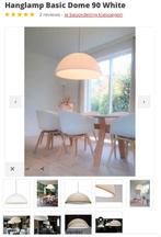 Hanglamp Basic Dome 90 Wit, Huis en Inrichting, Lampen | Hanglampen, Ophalen, Gebruikt, Kunststof, Minder dan 50 cm