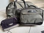 Samsonite 3-delige tassenset – reistas, tas & toilettas, Ophalen, Zo goed als nieuw, Groen, 30 cm of meer