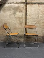 Vintage design plia castelli rotan 2x, Ophalen of Verzenden, Zo goed als nieuw, Bruin, Eén