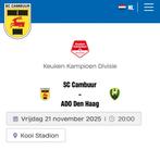 Cambuur ADO Den Haag 1 ticket (oost), Tickets en Kaartjes, Eén persoon
