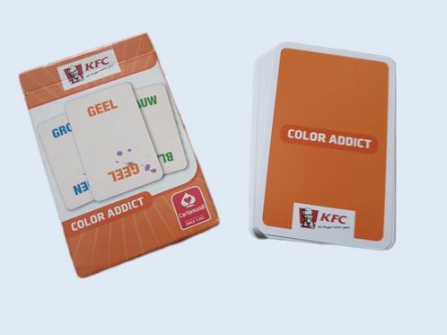 KFC Color Addict kaartspel ~ SJ8907, Hobby en Vrije tijd, Gezelschapsspellen | Kaartspellen, Zo goed als nieuw, Een of twee spelers