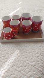 Oilily, 6  mokjes en melkkannetje, Huis en Inrichting, Keuken | Servies, Verzenden, Overige stijlen, Kop(pen) en/of Schotel(s)