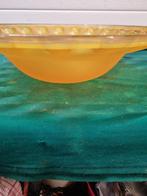 schaal groot geel glas met openingen, Ophalen of Verzenden, 'T Olde Gre-j, Info@toldegrej.nl, Endepoelstraat 20f Didam