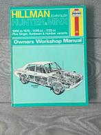 Haynes Manual Hillman / Chrysler Hunter & Minx 1966-1979, Auto diversen, Ophalen of Verzenden