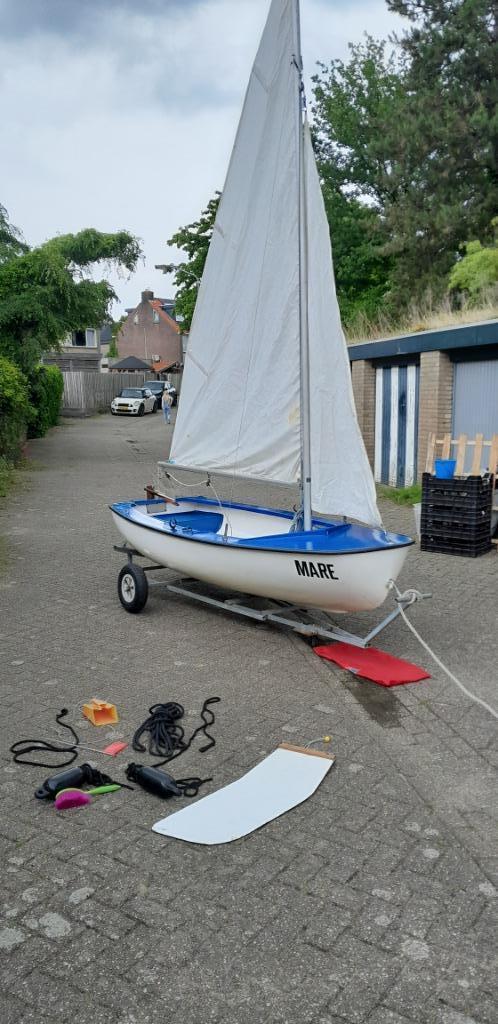 Middellandse zeejol, Watersport en Boten, Zeilen en Zeiltoebehoren, Gebruikt, Minder dan 15 m², 3 tot 6 meter, Ophalen
