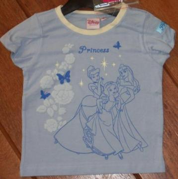 Blauw Disney Princess t-shirt maat 116 *NIEUW* (3994) a