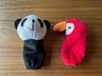 2 Vingerpopjes, nieuw, toekan en pandabeer denk ik ;-), Kinderen en Baby's, Speelgoed | Knuffels en Pluche, Ophalen of Verzenden