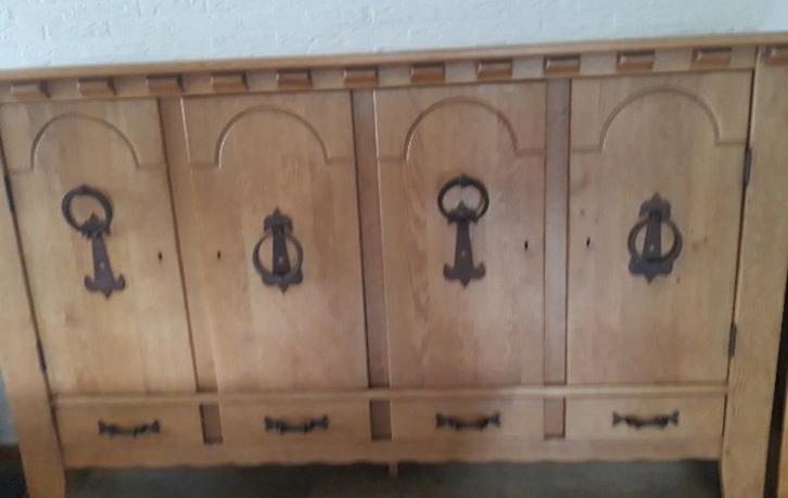 Dressoir kast, Huis en Inrichting, Kasten | Dressoirs, Zo goed als nieuw, Met lade(s), Met deur(en), Eikenhout, Overige materialen