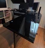 Hoekbureau 150x150 cm, zwart glas, Huis en Inrichting, Bureaus, Ophalen, Zo goed als nieuw