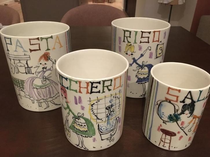 Unieke Quadrifoglio vazen  4 x, Antiek en Kunst, Curiosa en Brocante, Ophalen of Verzenden