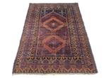 Handgeknoopt Perzisch wol Beloutch tapijt nomad 99x132cm, Persian Perzisch vintage oosters hype, Gebruikt, 100 tot 150 cm, Overige kleuren