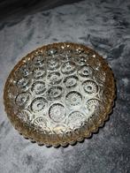 Jaren 70 glazen plafonnière, Ophalen of Verzenden, Zo goed als nieuw, Glas