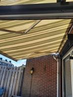 Zonnescherm breedte 3,20 knikarm handmatig bedienen, Tuin en Terras, Zonneschermen, Ophalen, Gebruikt, Knikarmscherm