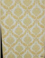  13962 Barok behang geel oranje goud bloemen 70s retro swiet, Ophalen of Verzenden, 50 tot 75 m², Oranje