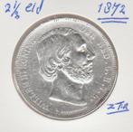 Mooie 21/2 gulden 1872 zfr,  W III., Postzegels en Munten, Munten | Nederland, Zilver, 2½ gulden, Ophalen of Verzenden, Koning Willem III