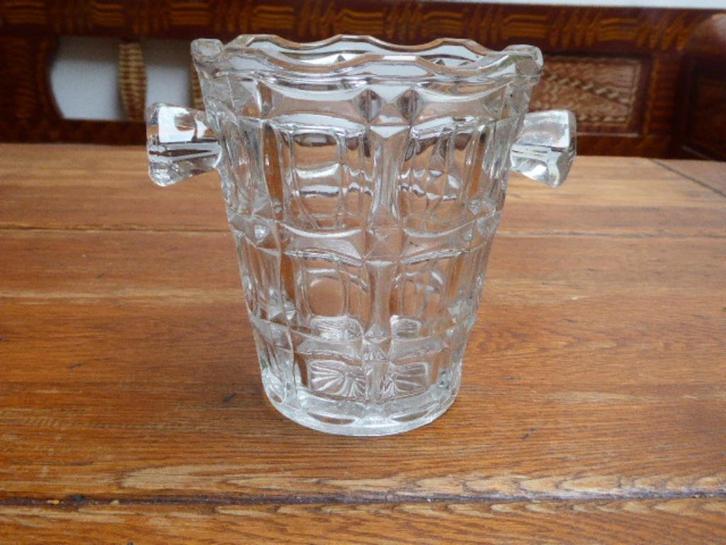 Art deco persglazen of kristallen ijsemmer, Antiek en Kunst, Antiek | Glas en Kristal, Ophalen of Verzenden
