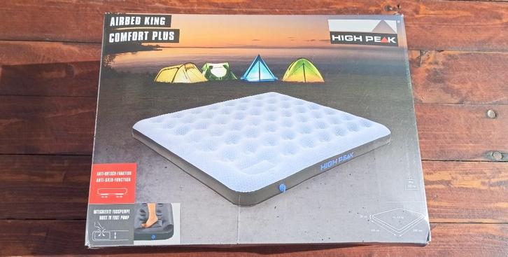 KING SIZE High Peak Comfort Plus Luchtbed geïntegreerde pomp, Caravans en Kamperen, Luchtbedden, Nieuw, 2-persoons, Ingebouwde pomp