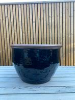 Grote keramische bloempotten voor buiten of binnen, Tuin en Terras, Bloempotten, Gebruikt, 40 cm of meer, Rond, Binnen