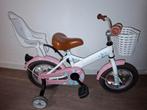 meisjes fiets 12 inch met zijwieltjes en poppenzitje, Fietsen en Brommers, Ophalen, Gebruikt, 14 inch of minder