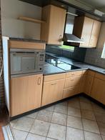 Complete Keuken incl. Apparatuur, Huis en Inrichting, Keuken | Complete keukens, Ophalen, Gebruikt, Bruin, Hoekkeuken
