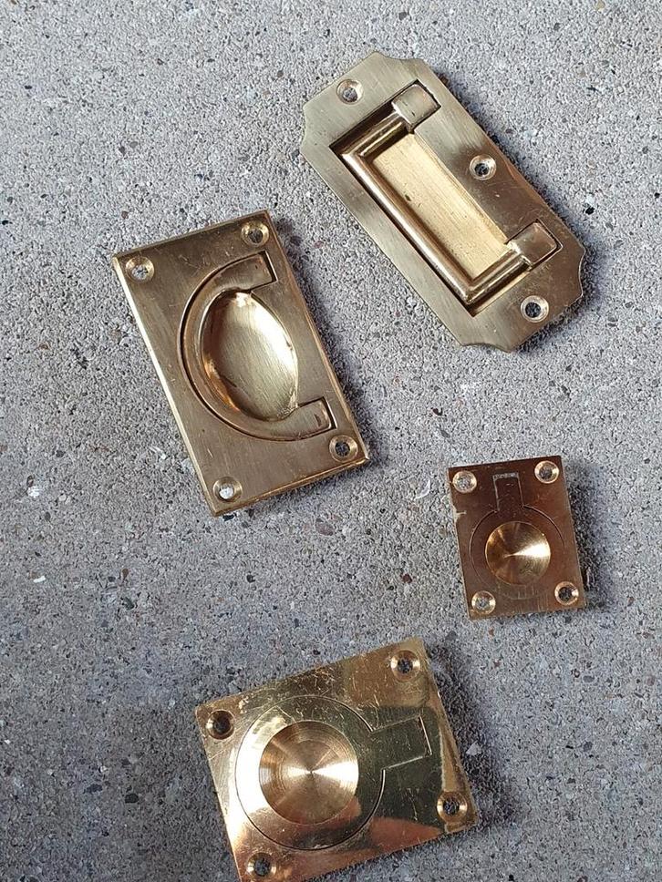 Antieke Engelse Luikgrepen infreesgrepen ladegrepen €10, Antiek en Kunst, Antiek | Koper en Brons, Koper, Ophalen of Verzenden