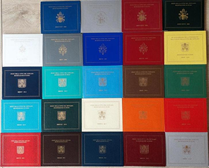 Vaticaan BU euro jaarsetjes vaticaanstad 1cent 2 Euro 5 Eur, Postzegels en Munten, Munten | Europa | Euromunten, Setje, Overige waardes