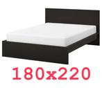 180x220 Malm IKEA bed, 180 cm, Gebruikt, Bruin, 220 cm