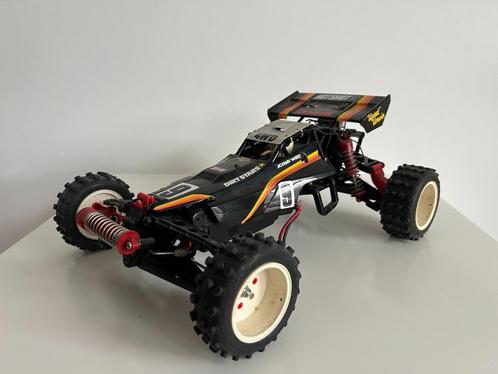 Vintage Tamiya Hot Shot 2 1/10 rc auto, Hobby en Vrije tijd, Modelbouw | Radiografisch | Auto's, Gebruikt, Auto offroad, Elektro