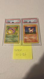 PSA 8 - KOFFING & PONYTA - 1st EDITION Shadowless Base Set, Ophalen of Verzenden, Gebruikt
