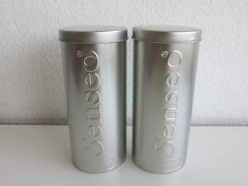 2 originele Senseo koffiepads bewaarblikken met padlifter beschikbaar voor biedingen