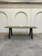 Eettafel Deens ovaal visgraat 220x110x4, Ophalen, 100 tot 150 cm, Vijf personen of meer, Ovaal