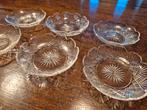 6 antiek kristallen schaaltjes, Ophalen of Verzenden