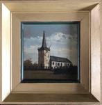 Klein olieverfschilderij kerk Hoorn Terschelling, Antiek en Kunst, Kunst | Schilderijen | Klassiek, Ophalen of Verzenden