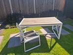 Tuinset , tafel + 4 stoelen, Ophalen, 4 zitplaatsen, Gebruikt, Aluminium