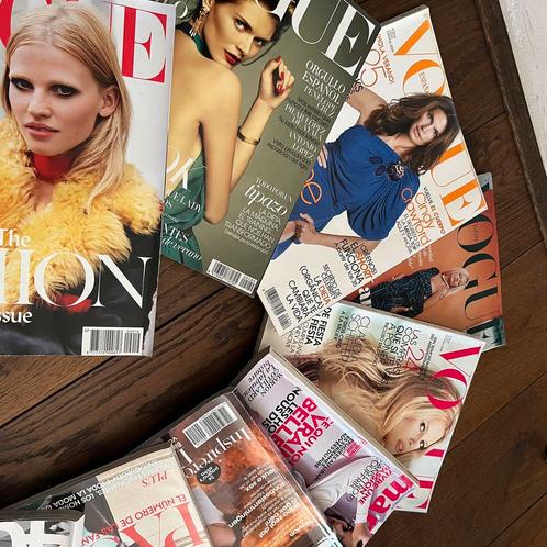 Vogues etc Tijdschriften ook Spaanse 10 stuks, Boeken, Tijdschriften en Kranten, Gelezen, Damesbladen, Ophalen of Verzenden