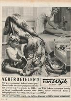 Retro reclame 1963 Van Wijk Leiden wollen dekens meisje pop, Verzenden, Overige typen