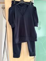 Broek en shirt donkerblauwe travel stof., Ophalen of Verzenden, Zo goed als nieuw