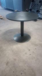 Zwart tafeltje met ijzeren voet, Ophalen, Gebruikt, 50 tot 100 cm, Rond
