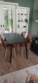 Eetkamertafel met 4 stoelen, Huis en Inrichting, Tafels | Eettafels, 100 tot 150 cm, Zo goed als nieuw, Modern, Vier personen