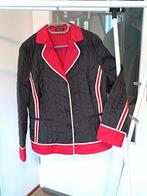 Monari zwart rood wit doorgestikt jasje. Maat 44, Kleding | Dames, Ophalen of Verzenden, Zo goed als nieuw, Maat 42/44 (L), Zwart