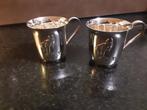 2 stuks zilveren kinder drink bekertjes, Antiek en Kunst, Antiek | Goud en Zilver, Ophalen