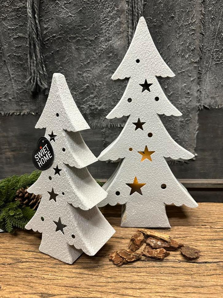 Theelichthouder dennenboom, Huis en Inrichting, Woonaccessoires | Kandelaars en Kaarsen, Nieuw, Kandelaar, Minder dan 25 cm, Metaal