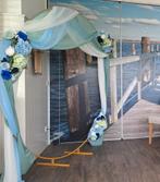 TE HUUR: achtergrond decoratie / backdrop gouden ring, Ophalen of Verzenden, Zo goed als nieuw