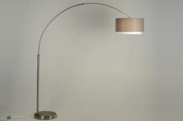 Booglamp vloerlamp taupe wit kap bank tafel hoekbank lamp beschikbaar voor biedingen