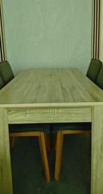 Tafel - Eettafel/Salontafel - met 4 stoelen, Huis en Inrichting, Ophalen, 100 tot 150 cm, Eikenhout, 50 tot 100 cm