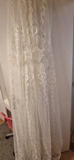 Witte gordijnen met patroon, Ophalen, Gebruikt, 100 tot 150 cm, Wit