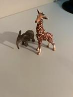 Schleich Olifant & Giraf, Kinderen en Baby's, Speelgoed | Overig, Ophalen of Verzenden, Zo goed als nieuw, Jongen of Meisje