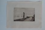 MUIDEN HAVEN ZUIDERZEE Mooie Ets GEORG TAMSON 1920 M6, Antiek en Kunst, Verzenden